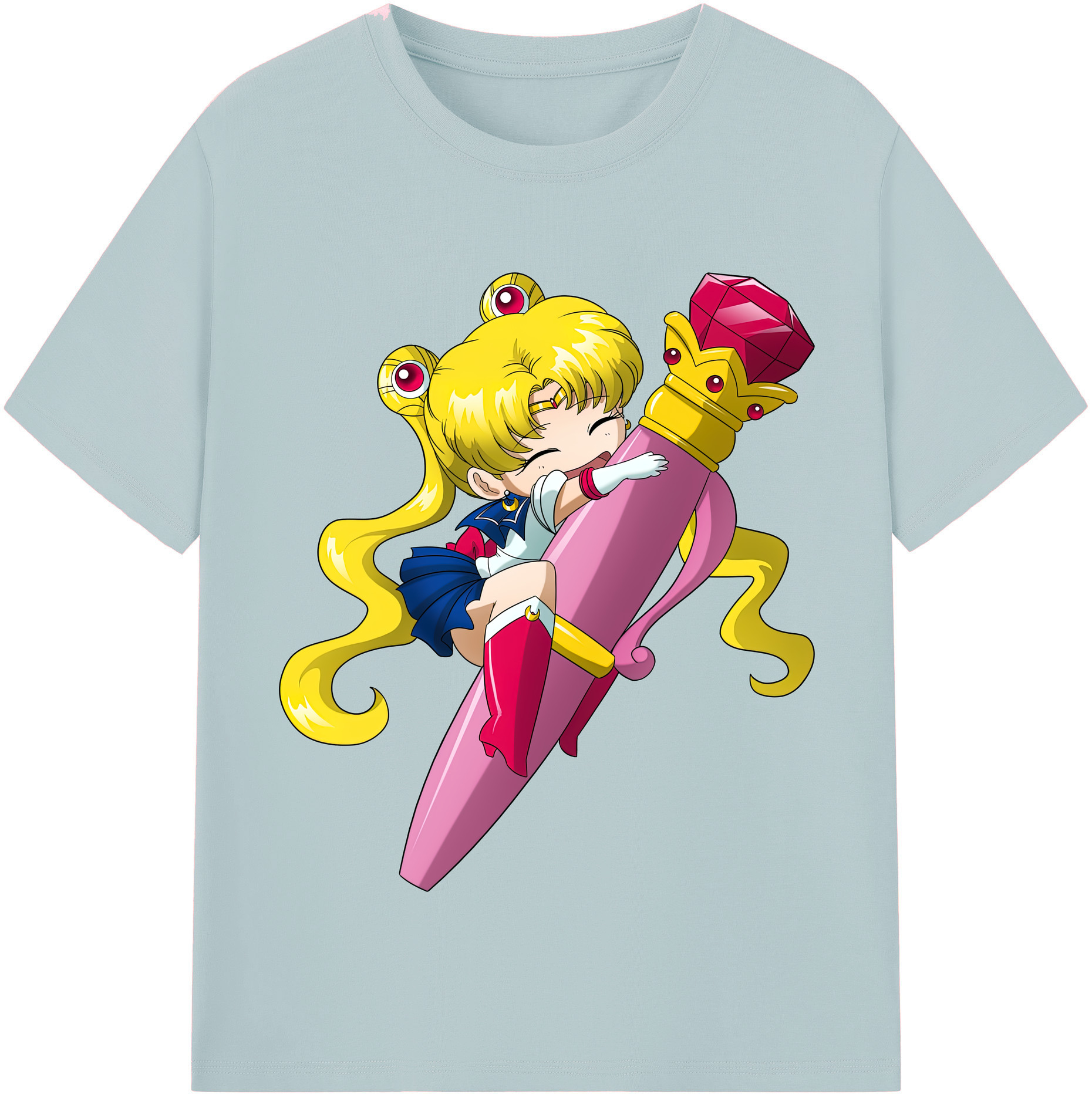（画像用） 美少女戦士セーラームーン 月野 うさぎ つきの うさぎ Sailor Moon Tsukino Usagi 綿100％半袖Tシャツ（フロントプリント）